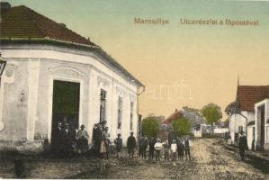 Marosillye, Ilia; utcakép a Főpostával / street view with the post office (EK)