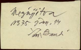 1946 Szász Endre (1926-2003) önarckép 8x14cm ceruza a művész saját kezű dedikáló soraival. További d...