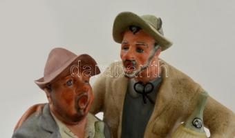 Ivócimborák, Cluj román figurális porcelán, bisquit, jelzett, hibátlan, m: 25,5 cm