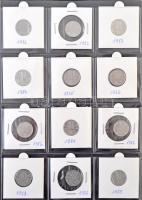 Ausztria 1982-1994. 10gr (18x) + 1960-1994. 50gr (20x) + 1925. 1/2Sch Ag + 1947-1998. 1Sch (12x) + 1...