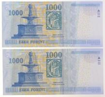 2009. 1000Ft (2x) "DB" és "DC" T:I