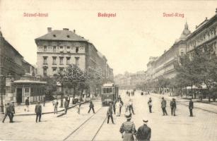 Budapest VIII. József körút, 293-as számú villamos a Boráros tér felé (EK)