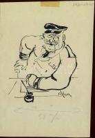 Szőnyi Gyula (1919-) szignós tus 16x13 cm