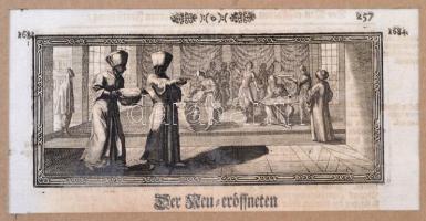 1700 3 db rézmetszet, Paul Rycaut: Der Neu-eröffneten Ottomannischen Pforten Fortsetzung... című kön...