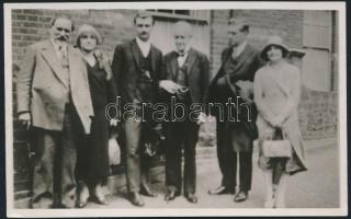 1931 Dr. Kiss Ferenc (1875-1941) anatómia professzor Londonban, hátoldalon feliratozott fotólap, 8,5x13,5 cm