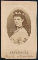 cca 1885 Wittelsbach Erzsébet magyar királyné (Sisi) portréja, papírkép / On paper 10x6 cm