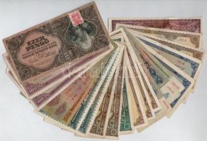 Vegyes 22db-os pengő tétel, nagyrészt inflációs kiadások T:III