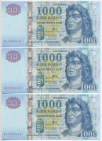 2007. 1000Ft "DA" (3x) sorszámkövetők T:I Adamo F55H