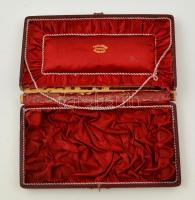 cca 1910 "Paar János ékszerész Budapest" feliratú doboz (evőeszköz számára), közepes állap...