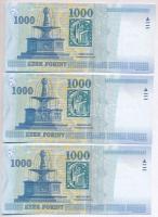 2008. 1000Ft "DA" (3x) sorszámkövetők T:I
Adamo F55J