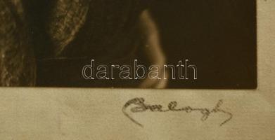 cca 1910 Balogh Rudolf (1879-1944): Ismeretlen nő portréja. Ceruzával és Balogh Rudolf címkéjével je...