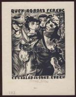 Bordás Ferenc (1911-1982) szignált Ex libris