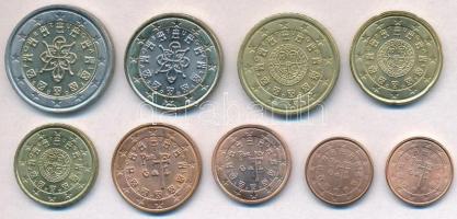 Portugália 2002-2004. 1c-2E (9xklf) T:1-
Portugal 2002-2004. 1 Cent - 2 Euro (9xdiff) C:AU