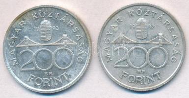 1992. 200Ft Ag "MNB" (2x) T:2
Adamo F13