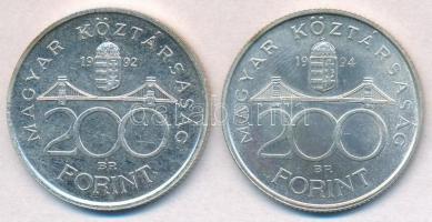 1992-1994. 200Ft Ag "MNB/Deák" (2xklf) T:2
Adamo F13;F13.1