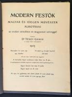 Modern festők. 1-12. füz. Bp., 1905, Aufrecht és Goldschmied.  Gazdagon díszített, kicsit sérült map...