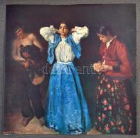 Modern festők. 1-12. füz. Bp., 1905, Aufrecht és Goldschmied.  Gazdagon díszített, kicsit sérült map...