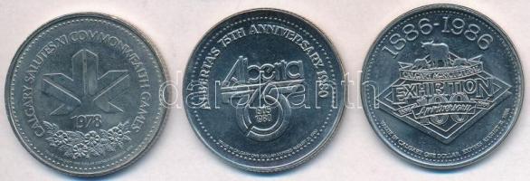 Kanada 1978-1986. "Calgary Stampede Dollar" (3xklf) fém bárca T:2
Canada 1978-1986. "...