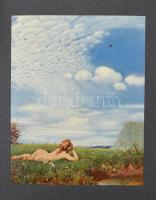 Modern festők. 1-12. füz. Bp., 1904, Aufrecht és Goldschmied.  Gazdagon díszített, kicsit sérült map...