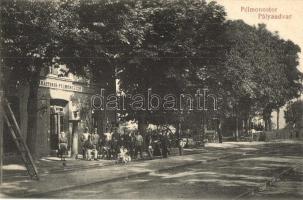 Pélmonostor, Beli Manastir; vasútállomás, vasutasok / railway station, railwaymen