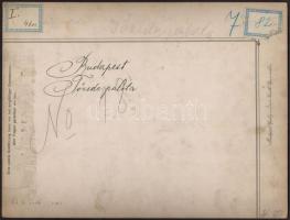 cca 1900 Budapest, V. Szabadság tér villamossal. Tőzsdepalota épülete. Nagyméretű  keményhátú fotó. ...