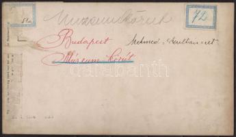 cca 1900 Budapest, V. Múzeum körút kocsikkal Nagyméretű keményhátú fotó. Erdélyi Mór (1866-1934) fot...