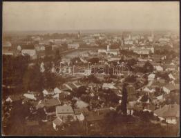 cca 1900 Kolozsvár látképe. Nagyméretű keményhátú fotó. Erdélyi Mór (1866-1934) fotója / Panoramic view of Cluj. 30x22 cm