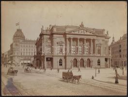 cca 1900 Budapest, VIII. Nemzeti színház. Nagyméretű keményhátú fotó. Erdélyi Mór (1866-1934) fotója 29x22 cm