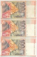 Szlovákia 2001. 100K (3x) T:III
Slovakia 2001. 100 Korun (3x) C:F