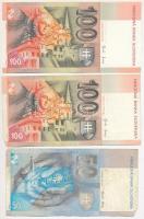 Szlovákia 2002. 50K + 2004. 100K (2x) T:III
Slovakia 2002. 50 Korun + 2004. 100 Korun (2x) C:F