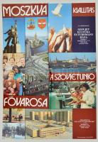 cca 1980 Moszkva kiállítás Budapesten, plakát, hajtott, széleinél kis szakadások, 97x66 cm
