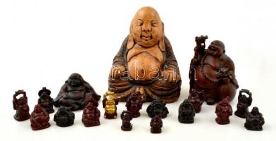 Nagy Buddha figura tétel: 18 db, m: 19 és 3 cm közti méretben