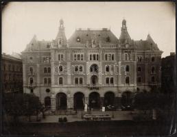 cca 1900 Budapest VI. Drechsler palota, aljában az étteremmel. Nagyméretű fotó. Erdélyi Mór (1866-1934) fotója 29x22 cm