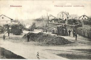 Pélmonostor, Beli Manastir; Főhercegi uradalmi vasútállomás, ipari vasút, gőzmozdony / Archduke manorial railway station, industrial railway, locomotive (EK)