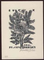 Bordás Ferenc (1911-1982) szignós Ex libris
