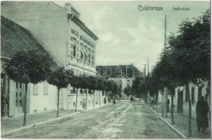 Csáktornya, Cakovec; Deák utca, Fischel Fülöp (Strausz Sándor) kiadása / street view (vágott / cut)