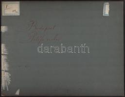 cca 1890 Budapest, Petőfi tér a Petőfi szoborral.  Nagyméretű keményháú fotó. Erdélyi Mór (1866-1934...