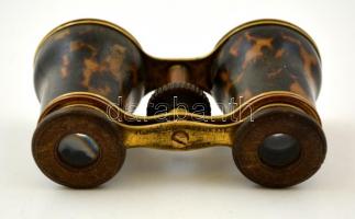 Jumelle Duchesse színházi távcső, jelzett, jól működik, kis repedésekkel, 10x5,5 cm