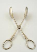 Ezüstözött salátaszedő kanál, jelzett (silver plated), h: 26 cm
