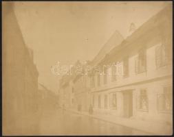 cca 1900 Budapest, I. Úri utca a Várban. Nagyméretű fotó. Erdélyi Mór (1866-1934) fotója. 28x23 cm