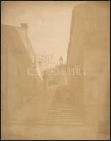 cca 1900 Budapest, I Tabán, Pásztor lépcső. Nagyméretű fotó. Erdélyi Mór (1866-1934) fotója. 28x23 cm