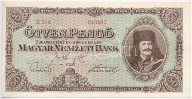 1945. 50P balra tolódott nyomat, bal felső sarokban kis benyomódás T:I,I- Adamo P15