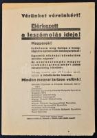 cca 1920 Vérünket véreinkért! Elérkezett a leszámolás ideje!, irredenta röplap