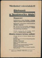 cca 1920 Vérünket véreinkért! Elérkezett a leszámolás ideje!, irredenta röplap