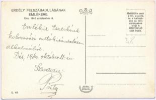 1940 Dés, Dej; bevonulás, díszkapu / entry of the Hungarian troops, decorated gate