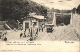 Budapest XII. Zugliget, villamos vasúti végállomás. Schwarz J. (kis szakadások / small tears)