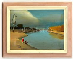 id. Benedek Jenő (1906-1987): Tisza. Olaj, farost, jelzett, keretben, 30×40 cm