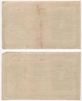1918. 200K (2x) "A 2047" sorszámkövetők, hullámos hátlap T:II- sarokhiány