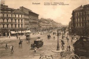 Budapest VI. Andrássy út, lóvasút, Menton kávéház (EK)