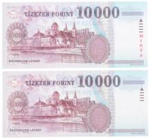 1997. 10.000Ft "MINTA" alacsony "AA 0000023" sorszámmal + 1997. 10.000Ft "A...